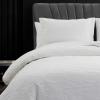imageVera Wang  Queen Comforter Set Reversible Luxury Bedding with Matching Shams Medium Weight Home Decor Abstract Crinkle White QueenWhite