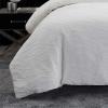 imageVera Wang  Queen Comforter Set Reversible Luxury Bedding with Matching Shams Medium Weight Home Decor Abstract Crinkle White QueenWhite