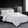 imageVera Wang  Queen Duvet Cover Set Luxury Bedding with Button Closure Includes Matching Shams Abstract Crinkle White QueenWhite