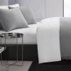 imageVera Wang  Queen Duvet Cover Set Luxury Cotton Bedding with Button Closure Includes Matching Shams Waffle Pique White QueenPewter Grey
