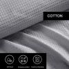 imageVera Wang  Queen Duvet Cover Set Luxury Cotton Bedding with Button Closure Includes Matching Shams Waffle Pique White QueenPewter Grey