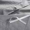 imageVera Wang  Queen Duvet Cover Set Luxury Cotton Bedding with Button Closure Includes Matching Shams Waffle Pique White QueenPewter Grey