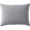 imageVera Wang  Queen Duvet Cover Set Luxury Cotton Bedding with Button Closure Includes Matching Shams Waffle Pique White QueenPewter Grey