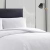 imageVera Wang  Queen Duvet Cover Set Luxury Cotton Bedding with Button Closure Includes Matching Shams Waffle Pique White QueenWhite