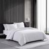 imageVera Wang  Queen Duvet Cover Set Luxury Cotton Bedding with Button Closure Includes Matching Shams Waffle Pique White QueenWhite