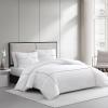 imageVera Wang  Queen Duvet Cover Set Luxury Cotton Sateen Bedding with Matching Shams All Season Home Decor Zig Zag White QueenZig Zag WhiteBlack