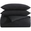 imageVera Wang  Queen Comforter Set Luxury Cotton Bedding with Matching Shams Medium Weight ampamp Ideal for All Seasons Waffle Pique Queen WhiteWaffle Pique Black