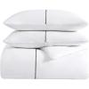 imageVera Wang  Queen Comforter Set Luxury Cotton Sateen Bedding with Matching Shams Designer Home Decor Zig Zag White QueenKing Comforter Set
