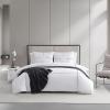 imageVera Wang  Queen Comforter Set Luxury Cotton Sateen Bedding with Matching Shams Designer Home Decor Zig Zag White QueenQueen Comforter Set