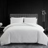 imageVera Wang  Queen Duvet Cover Set Luxury Bedding with Button Closure Includes Matching Shams Abstract Crinkle White QueenWhite