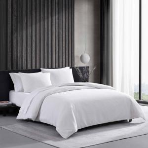 imageVera Wang  Queen Comforter Set Luxury Cotton Bedding with Matching Shams Medium Weight ampamp Ideal for All Seasons Waffle Pique Queen WhiteWhite