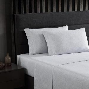 imageVera Wang Queen Sheet Set Soft Cotton Sateen Bedding Set Designer Home Dcor Simple Dot WhiteGold QueenFragments Grey