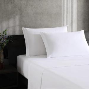 imageVera Wang Queen Sheet Set Soft Cotton Sateen Bedding Set Designer Home Dcor Simple Dot WhiteGold QueenSimple Dot White