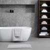 imageVera Wang  Bath Towels Set Luxury Cotton Bathroom Decor Highly Absorbent ampamp Medium Weight OekoTex Certified Sculpted Pleat Grey 6 PieceSculpted Pleat Grey