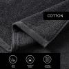 imageVera Wang  Bath Towels Set Luxury Cotton Bathroom Decor Highly Absorbent ampamp Medium Weight OekoTex Certified Sculpted Pleat Grey 6 PieceSculpted Pleat Black