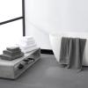 imageVera Wang  Bath Towels Set Luxury Cotton Bathroom Set Plush ampamp Super Absorbent OekoTex Certified Modern Lux White 3 PieceGrey