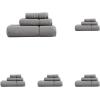 imageVera Wang  Bath Towels Set Luxury Cotton Bathroom Set Plush ampamp Super Absorbent OekoTex Certified Modern Lux White 3 PieceGrey