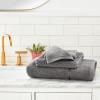 imageVera Wang  Bath Towels Set Luxury Cotton Bathroom Set Plush ampamp Super Absorbent OekoTex Certified Modern Lux White 3 PieceGrey