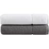imageVera Wang  Bath Towels Set Luxury Cotton Bathroom Set Plush ampamp Super Absorbent OekoTex Certified Modern Lux White 3 PieceGrey