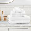 imageVera Wang  Bath Towels Set Luxury Cotton Bathroom Set Plush ampamp Super Absorbent OekoTex Certified Modern Lux White 3 PieceWhite