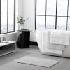 imageVera Wang  Bathroom Rug Set Soft ampamp Absorbent Bathroom Decor Reversible Modern Design Sculpted Pleat Grey 2 PieceWhite