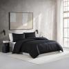 imageVera Wang  King Comforter Set Luxury Bedding with Matching Shams Designer Home Decor Illusion Black KingIllusion Black