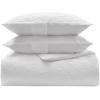 imageVera Wang  King Duvet Cover Set Luxury Bedding with Button Closure Includes Matching Shams Abstract Crinkle White King