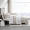 imageVera Wang  King Duvet Cover Set Premium Cotton Bedding with Matching Shams Textured Striped Decor Ideal for All Seasons OekoTex Certified Chenille Waffle Stripe Beige KingChenille Waffle Stripe Beige