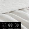 imageVera Wang  King Duvet Cover Set Premium Cotton Bedding with Matching Shams Textured Striped Decor Ideal for All Seasons OekoTex Certified Chenille Waffle Stripe Beige KingChenille Waffle Stripe Beige