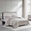 imageVera Wang  King Duvet Cover Set Premium Cotton Bedding with Matching Shams Textured Striped Decor Ideal for All Seasons OekoTex Certified Chenille Waffle Stripe Beige KingChenille Waffle Stripe Beige