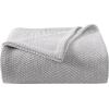 imageVera Wang  Queen Blanket Breathable Cotton Bedding Medium Weight Home Decor for All Seasons Chenille Pique Grey QueenGrey