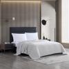imageVera Wang  Queen Blanket Breathable Cotton Bedding Medium Weight Home Decor for All Seasons Chenille Pique Grey QueenGrey