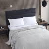 imageVera Wang  Queen Blanket Breathable Cotton Bedding Medium Weight Home Decor for All Seasons Chenille Pique Grey QueenGrey