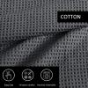 imageVera Wang  Queen Blanket Luxury Cotton Bedding Soft Home Decor with Waffle Weave Knit Waffleweave Grey QueenCharcoal