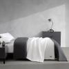 imageVera Wang  Queen Blanket Luxury Cotton Bedding Soft Home Decor with Waffle Weave Knit Waffleweave Grey QueenCharcoal