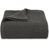 imageVera Wang  Queen Blanket Luxury Cotton Bedding Soft Home Decor with Waffle Weave Knit Waffleweave Grey QueenCharcoal