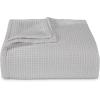 imageVera Wang  Queen Blanket Luxury Cotton Bedding Soft Home Decor with Waffle Weave Knit Waffleweave Grey QueenGrey