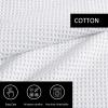 imageVera Wang  Queen Blanket Luxury Cotton Bedding Soft Home Decor with Waffle Weave Knit Waffleweave Grey QueenWhite