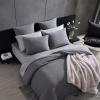 imageVera Wang  Queen Duvet Cover Set Luxury Cotton Bedding with Button Closure Includes Matching Shams Textured Pleats White QueenTextured Pleats Charcoal