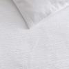 imageVera Wang  Queen Duvet Cover Set Luxury Cotton Bedding with Button Closure Includes Matching Shams Textured Pleats White QueenTextured Pleats White