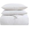 imageVera Wang  Queen Duvet Cover Set Luxury Cotton Bedding with Button Closure Includes Matching Shams Textured Pleats White QueenTextured Pleats White
