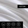 imageVera Wang  Queen Duvet Cover Set Luxury Cotton Bedding with Button Closure Includes Matching Shams Textured Pleats White QueenTextured Pleats White