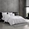 imageVera Wang  Queen Duvet Cover Set Luxury Cotton Bedding with Button Closure Includes Matching Shams Textured Pleats White QueenTextured Pleats White