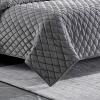 imageVera Wang  Queen Quilt Set Luxurious Velvet Bedding with Matching Shams Lightweight Home Decor Diamond Velvet Charcoal Grey QueenCharcoal Grey
