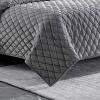 imageVera Wang  Queen Quilt Set Luxurious Velvet Bedding with Matching Shams Lightweight Home Decor Diamond Velvet Charcoal Grey QueenCharcoal Grey