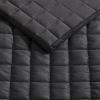 imageVera Wang  Queen Quilt Set Luxurious Velvet Bedding with Matching Shams Lightweight Home Decor Diamond Velvet Charcoal Grey QueenDiamond Black