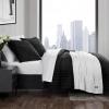 imageVera Wang  Queen Quilt Set Luxurious Velvet Bedding with Matching Shams Lightweight Home Decor Diamond Velvet Charcoal Grey QueenDiamond Black