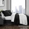 imageVera Wang  Queen Quilt Set Luxurious Velvet Bedding with Matching Shams Lightweight Home Decor Diamond Velvet Charcoal Grey QueenDiamond Black