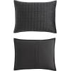 imageVera Wang  Queen Quilt Set Luxurious Velvet Bedding with Matching Shams Lightweight Home Decor Diamond Velvet Charcoal Grey QueenDiamond Black