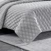 imageVera Wang  Queen Quilt Set Luxurious Velvet Bedding with Matching Shams Lightweight Home Decor Diamond Velvet Charcoal Grey QueenGrey
